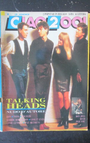 CIAO 2001 16 1988 POSTER A-HA E LITFIBA - TALKING HEADS BON JOVI  [D18]