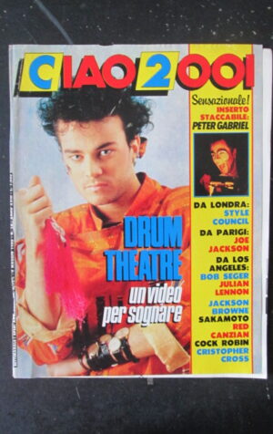 CIAO 2001 18 1986 INSERTO STACCABILE PETER GABRIEL DRUM THEATRE  [D18]