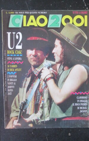 CIAO 2001 1 1988 U2 POSTER VANITY E JOHNNY HATES JAZZ LITFIBA STING  [D18]