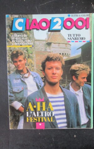 CIAO 2001 9 1988 POSTER RENATO ZERO BRYAN FERRY A-HA  [D19]
