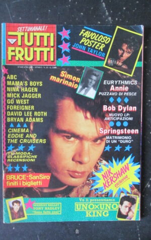 TUTTI FRUTTI 11 1985 NINA HAGEN POSTER JOHN TAYLOR NIK KERSHAW [G252A]