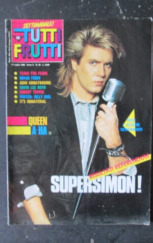 TUTTI FRUTTI 28 1986 QUEEN A-HA SIMON LE BON POSTER BILLY IDOL [G252A]