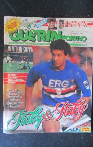 GUERIN SPORTIVO 10 1989 POSTER MILAN + FILM CAMPIONATO [W9]