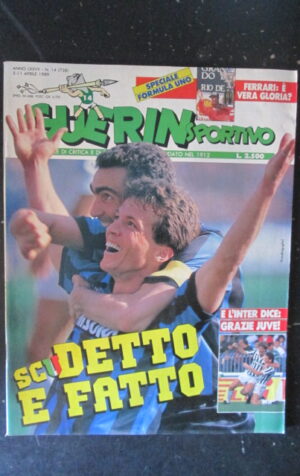 GUERIN SPORTIVO 14 1989 FERRARI INTER JUVENTUS + FILM CAMPIONATO [W9]
