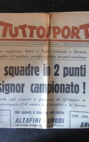 TUTTOSPORT 294 1965 ALTAFINI SIVORI INTER NAPOLI [W10]