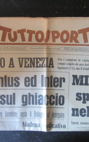 TUTTOSPORT 20 1963 VENEZIA JUVENTUS INTER BOLOGNA [W10]