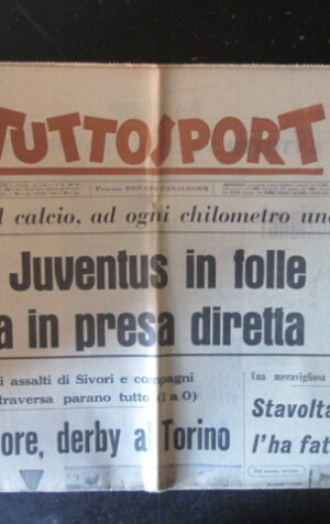 TUTTOSPORT 62 1963 INTER JUVETNUS CRIPPA FOLGORE HERRERA [W10]
