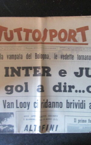 TUTTOSPORT 69 1963 INTER JUVENTUS BALDINI VAN LOOY ALTAFINI [W10]