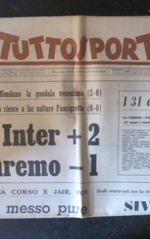 TUTTOSPORT 79 1963 INTER JUVENTUS SANREMO SIVORI [W10]