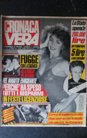 CRONACA VERA 1016 1992 Rivista di cronaca nera e attualità  [VL27]