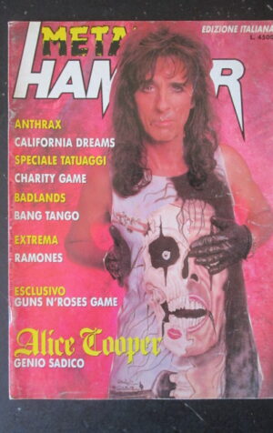 METAL HAMMER 7 1990 ANTHRAX ALICE COOPER GUNS N' ROSES [G208]