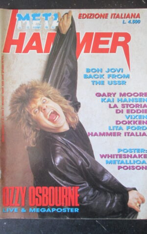 METAL HAMMER 2 1989 GARY MOORE KAI HANSEN BIN JIVU OZZY OSBORNE [G208]