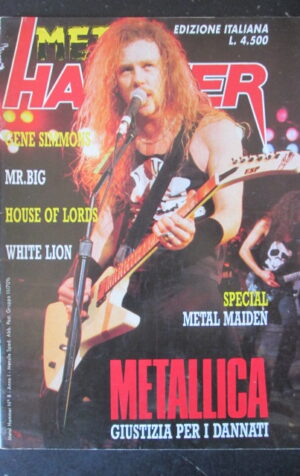 METAL HAMMER 8 1989 GENE SIMMONS WHITE LION METALLICA [G208]