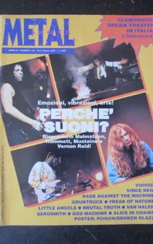 METAL SHOCK 140 1993 VOIVOD VINCE NEIL BRUTAL TRUTH [G208]