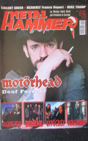 METAL HAMMER 12 2001 MOTORHEAD MACHINE HEAD DOMINE [G208]