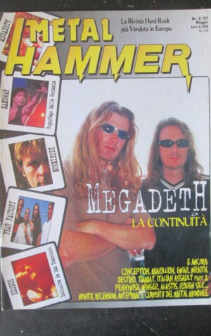 METAL HAMMER 5 1997 MEGADEATH FEAR FACTORY MANOWAR POSTER BRUCE DICKINSON [G208]