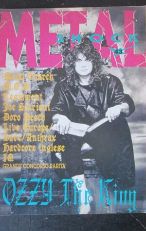 METAL SHOCK 43 1989 OZZY OSBOURNE METAL CHURCH JOE SATRIANI [G209]