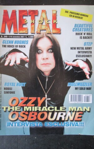 METAL SHOCK 346 2001 GLENN HUGHES ROYAL HUNT OZZY OSBOURNE [G209]