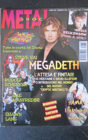 METAL SHOCK 239 1997 MEGADETH STEVE VAI RUDOLF SCHENKER SHAWN LANE [G209]