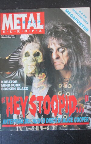 METAL SHOCK 96 1991 ALICE COOPER SEBASTIAN BACH [G209]