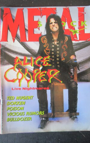METAL SHOCK 20 1988 ALICE COOPER TED NUGENT DOKKEN POISON [G209]