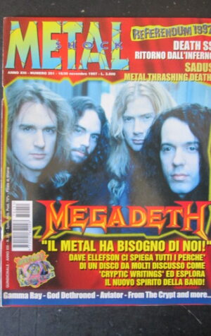 METAL SHOCK 251 1997 MEGADETH GAMMA RAY GOD DEATHRONER [G209]
