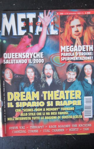 METAL SHOCK 298 1999 QUEENSRYCHE DREAM THEATER MEGADETH STEVE VAI [G209]