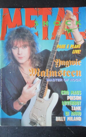 METAL SHOCK 24 1988 PAGE E PLANT CRO MAGS POISON YNGWIE MALMSTEEN [G209]