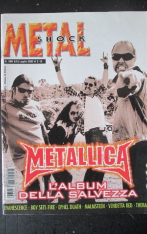 METAL SHOCK 386 2003 METALLICA BOY SETS FIRE [G209]