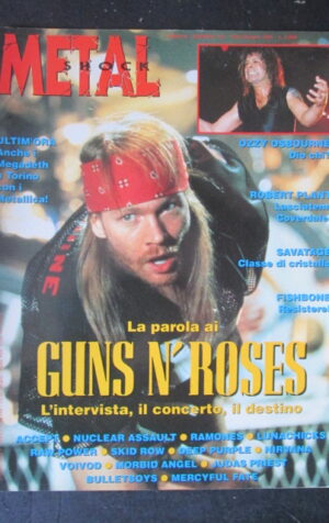 METAL SHOCK 143 1993 MEGADETH GUNS N' ROSES ROBERT PLANT OZZY OSBOURNE [G209]