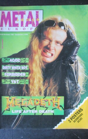 METAL SHOCK 83 - 84 1990 AC DC DIRTY WHITE BOY MEGADEATH SCORPIONS [G209]