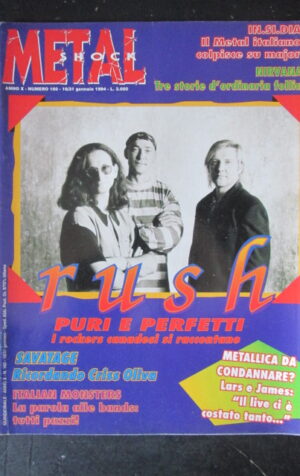 METAL SHOCK 160 1994 SAVATAGE ITALIAN MONSTERS NIRVANA [G209]