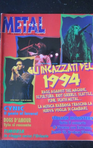 METAL SHOCK 159 1994 MAX CAVALERA SEPULTURA ALICE IN CHAINS [G209]