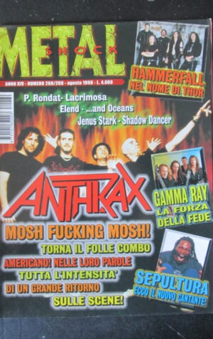 METAL SHOCK 268 - 269 1998 HAMMERFALL GAMMA RAY ANTHRAX SEPULTURA [G209]