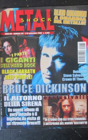 METAL SHOCK 270 1998 BLACK SABBATH BRUCE DICKINSON STEVE SYLVESTER [G209]