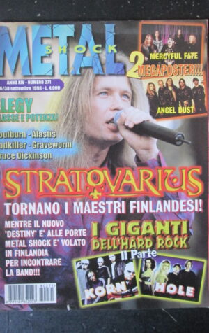 METAL SHOCK 271 1998 STRATOVARIUS + POSTER MERCYFUL FATE ANGEL DUST [G209]
