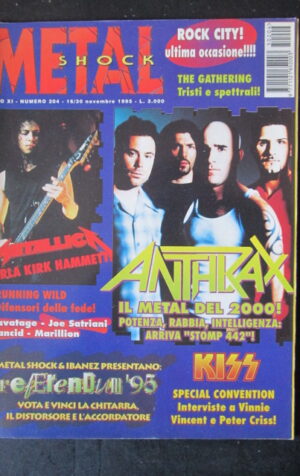 METAL SHOCK 204 1995 METALLICA ANTHRAX RUNNING WILD KISS [G209]