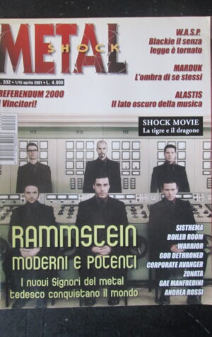 METAL SHOCK 332 2001 WASP RAMMSTEIN MARDUK ALASTIS [G209]