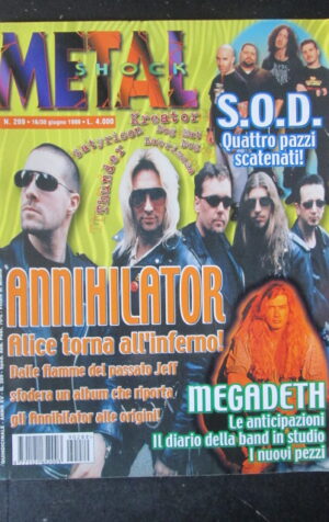METAL SHOCK 289 1999 MEGADETH ANNIHILATOR S.O.D.  [G209]