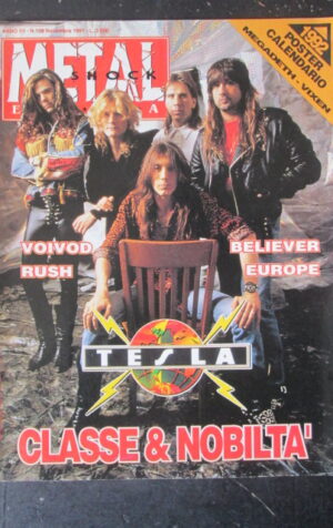 METAL SHOCK 108 1991 VOIVOD RUSH TESLA [G209]