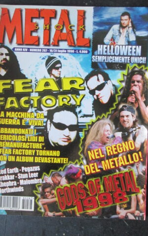 METAL SHOCK 267 1998 FEAR FACTORY ICED EARTH DRAKKAR [G210]