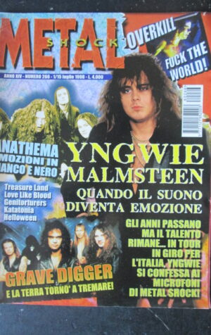 METAL SHOCK 266 1998 ANATHEMA YNGWIE MALMSTEEN OVERKILL [G210]
