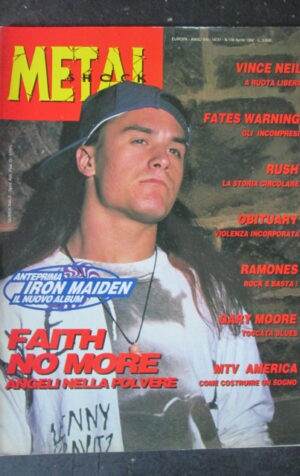 METAL SHOCK 118 1992 IRON MAIDEN FAITH NO MORE GARY MOORE [G210]