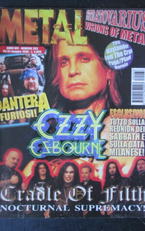 METAL SHOCK 263 1998 PANTERA OZZY OSBOURNE CRADLE OF FILTH SABBATH [G210]
