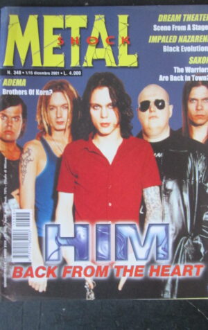 METAL SHOCK 348 2001 DREAM THEATER ADEMA HIM SAXON [G210]