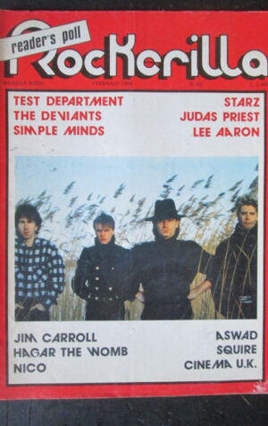 ROCKERILLA 42 1984 JIM CARROLL SIMPLE MINDS JUDAS PRIEST LEE AARON [G210]