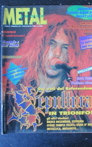 METAL SHOCK 162 1994 RAY GILLEN MANOWAR MAGELLAN EDDIE VEDDER [G211]