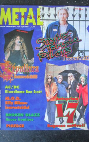 METAL SHOCK 172 1994 SEPULTURA AC DC BROKEN GLAZZ [G211]