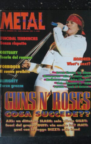 METAL SHOCK 176 1994 OBITUARY GUNS N' ROSES FORBIDDEN [G211]