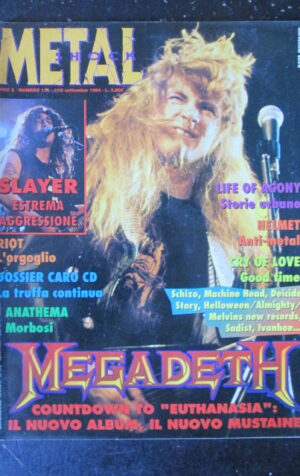 METAL SHOCK 175 1994 SLAYER MEGADETH ANATHEMA RIOT [G211]